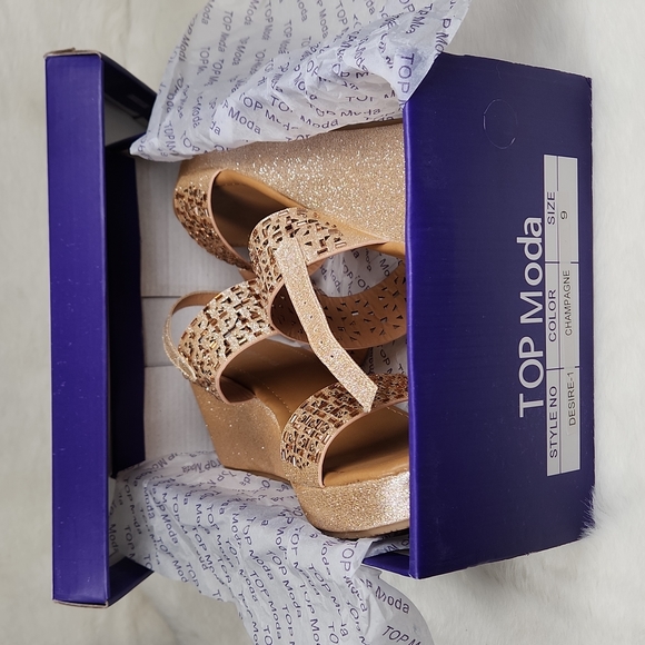 Top Moda Desire1 Champagne Size 9 NWT in Original Retail box - Picture 14 of 16